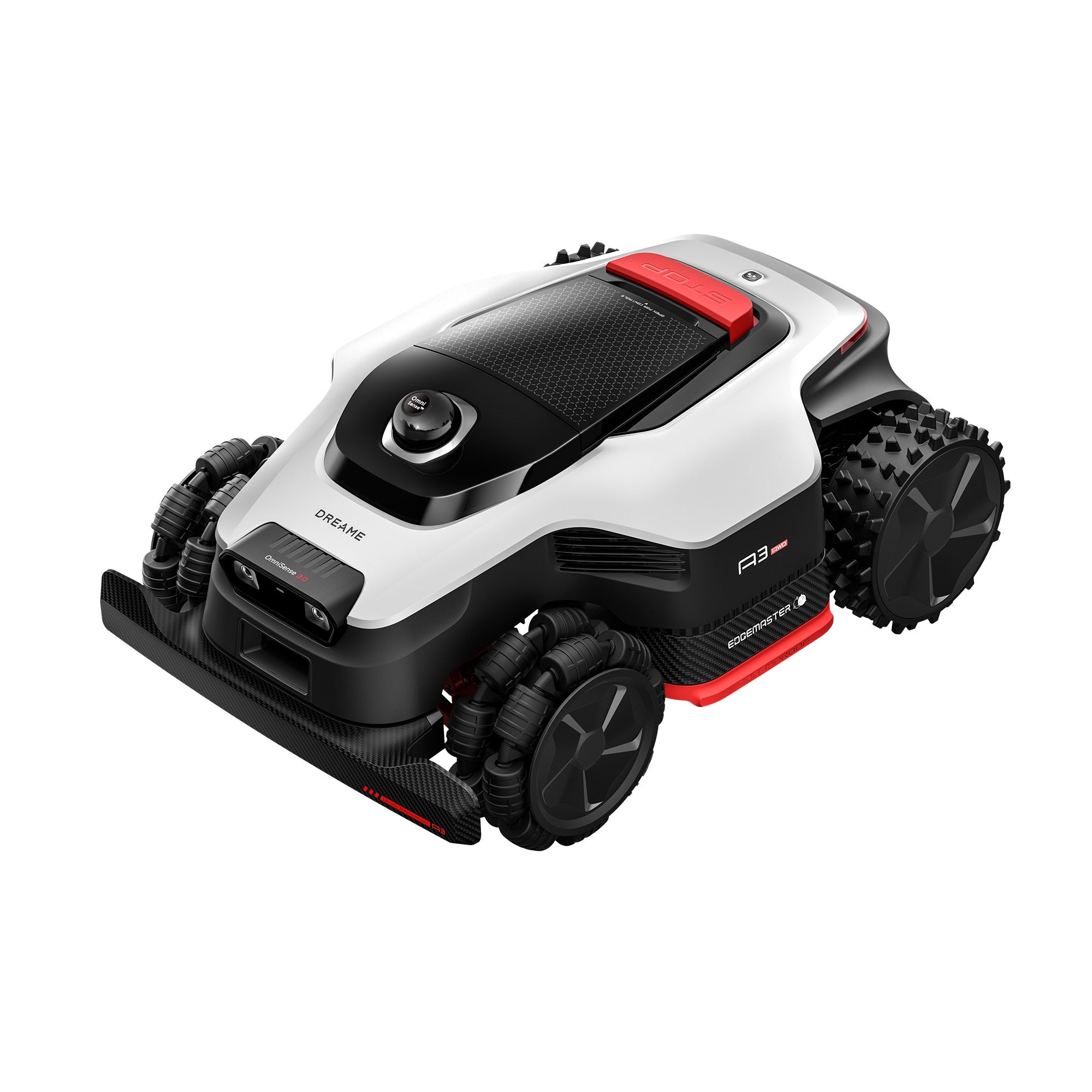 DREAME A3 AWD 2000 Robot tondeuse, Couvre 2 000m², Moteurs AWD, Pentes 80% (38,7°), Obstacles 5,5cm, Sans RTK, Double vision 3D LiDAR et IA, EdgeMaster : coupe d’une bordure à l’autre inférieure à 5cm